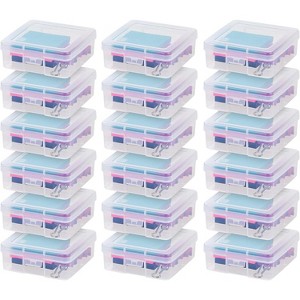 IRIS USA Plastic Small Storage Containers with Latching Lid for Pencil Box, Lego, Crayon, Stackable - 1 of 4