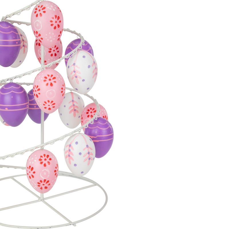 Northlight 14.25" Floral Cut-Out Spring Easter Egg Tree Decoration - White/Pink, 5 of 6