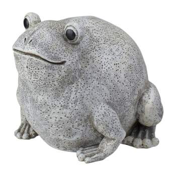 Roman 5.75" Frog Figurine Outdoor Garden Statue - White/Brown