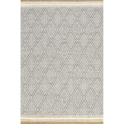 Nuloom Laura Bohemian Trellis Wool and Jute Indoor Area Rug
