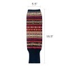 Wrapables Women's Bohemian Winter Warm Long Leg Warmers, Knee High Boot Socks, Black - 4 of 4