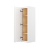 HOMLUX Easy-DIY 12 in D x 42 in H in Shaker White Ready to Assemble Wall Kitchen Cabinet 1 Door-3 Shelves - 4 of 4
