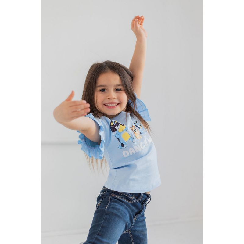 Bluey Bingo Girls 3 Pack Graphic T-Shirts Little Kid to Big Kid, 2 of 7