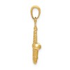 Black Bow Jewelry 14k Yellow Gold 3D Saxophone Pendant - 2 of 4
