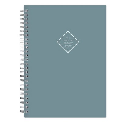 2023 Planner Notes Weekly/Monthly 5.875"x8.625" Solid Seaglass - Blue Sky