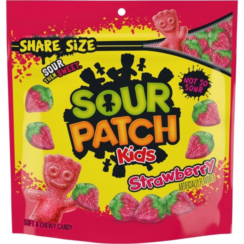 Strawberry Sour Straws Candy - 1 lb.