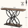 Tribesigns 47" Console Table Sofa Table with Unique Butterfly Metal Base, Foyer Accent Table for Living Room, Entryway, Hallway - 3 of 4