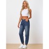 Allegra K Women's Casual High-Waisted Elastic Waist Denim Pants Jeans Jogger - image 4 of 4