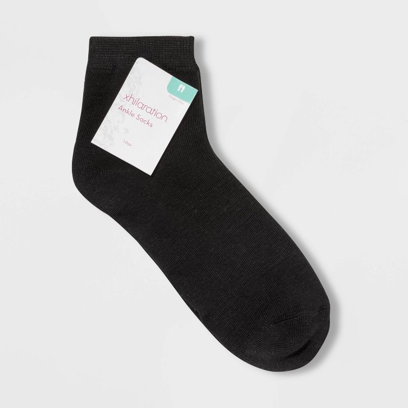Women&#39;s Ankle Socks - Xhilaration&#8482; Black 4-10, 2 of 3