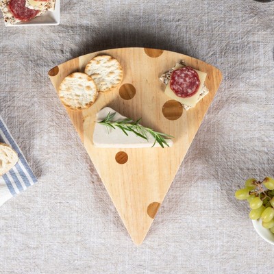Swiss Cheese Shaped Parawood and Bamboo Cutting Board Set