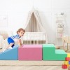 TackView 4-Piece Baby Foam Play Set, Pu Leather Soft Climbing Toys,Kids Indoor Play Structure Climbing Blocks for Crawling and Sliding - 2 of 4