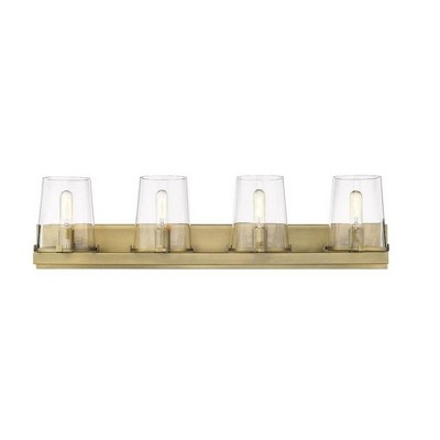 Callista 37.5'' Brass and Black Hand-Crafted Vanity Light