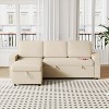NicBex Modern Pull Out Sofa Bed Convertible Sleeper Sofa with Storage Chaise and Racks for Living Room - 3 of 4