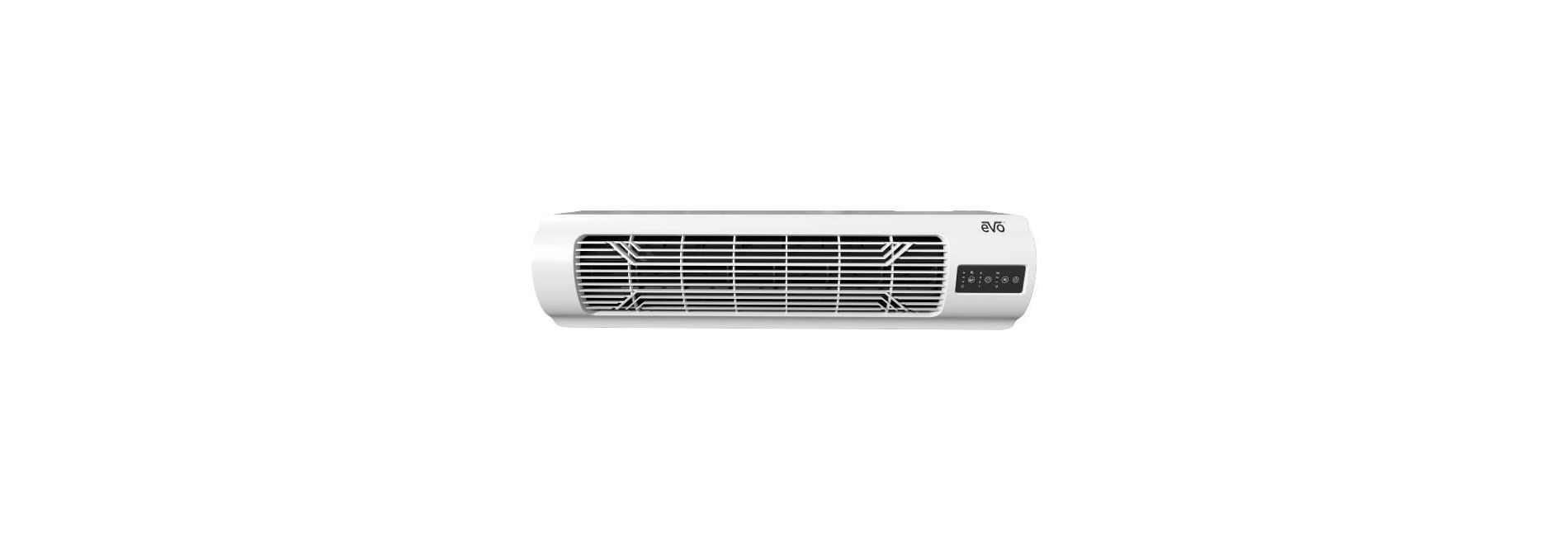 EVO Low Profile Oscillating Window Fan Air Circulator: Portable, Quiet, 4 Speeds, Remote, ETL Listed, 200-500 sq. ft.
