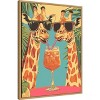 Amanti Art Giraffes Sharing a Drink by Andreas Magnusson Framed Canvas Wall Art - 2 of 4