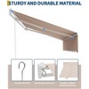 Retractable Awnings for Patio - Outdoor Sunshade Shelter with Heavy Duty Aluminum Frame & UV Protection Fabric - 3 of 4