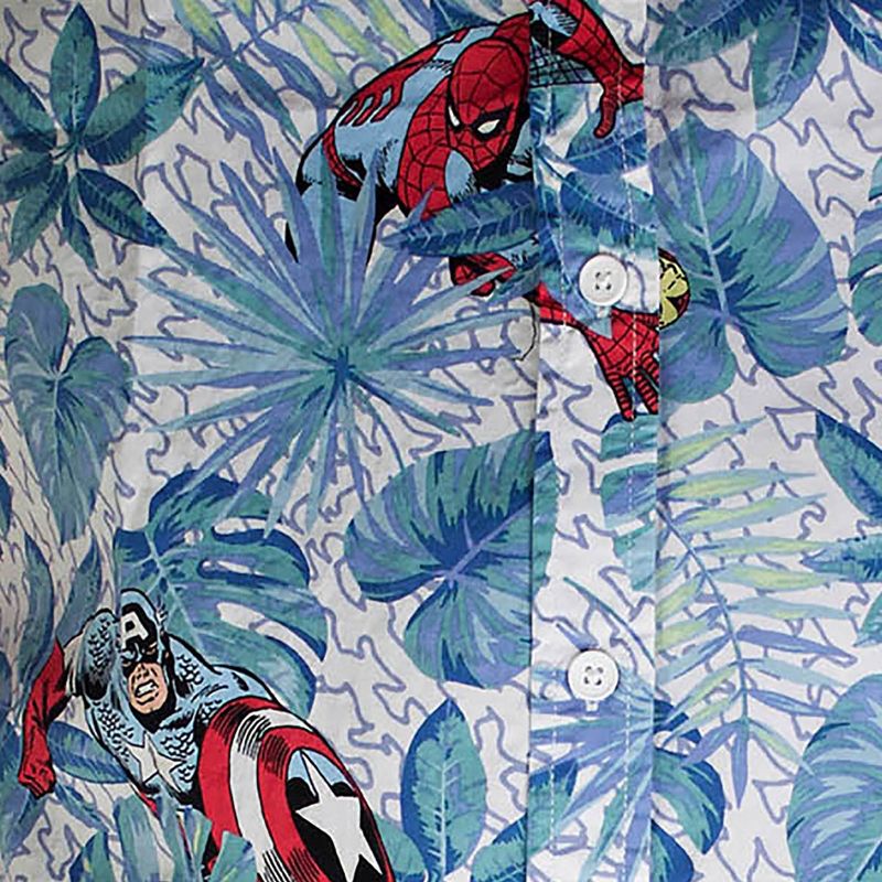 Men's Marvel Avengers Hawaiian Print Button Down Shirt, 2 of 4