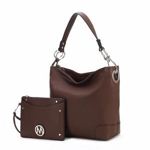 MKF Collection Viviana Vegan Leather Hobo Bag with Matching Wristlet by Mia K - 1 of 4