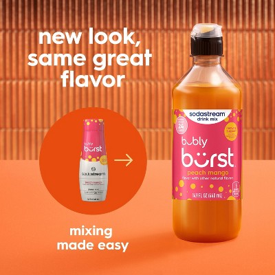 SodaStream 4pk 14.9 fl oz Burst Peach Mango Drink Mix