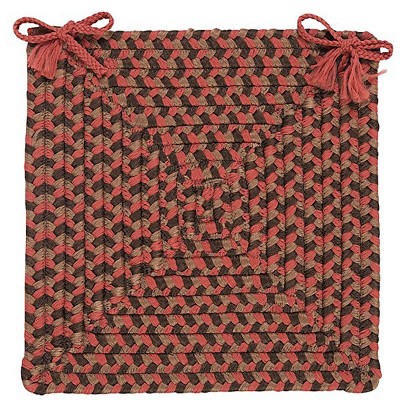 Colonial Mills Tiburon - Rusted Rose Chair Pad, Set of 4