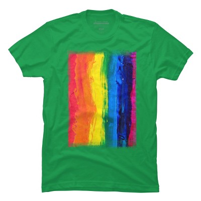 Adult Design By Humans Vertical Artistic Pride Flag By stevej T-Shirt
