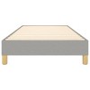 vidaXL Twin Size Box Spring Bed Frame - Light Gray Fabric - Robust Plywood and Engineered Wood Construction - California Prop 65 Compliant - 4 of 4