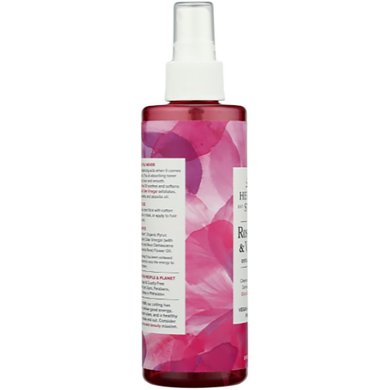 Heritage Store Rosewater and Vinegar Exfoliating Toner 8 Fluid Ounces, 3 of 4