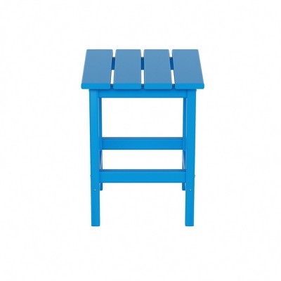 Pacific Blue Square HDPE Adirondack Side Table