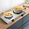 Costway 1800W Double Hot Plate Electric Countertop Burner Stainless Steel 5 Power Levels - 3 of 4