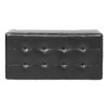 CAVINAS PU Leather Storage Ottoman Bench, Upholstered Footstool with Hidden Storage, Bedroom End Bench with Birch Legs, Entryway Shoe Bench - 4 of 4