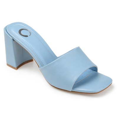 Journee Collection Womens Alisia Open Toe High Block Heel Pumps
