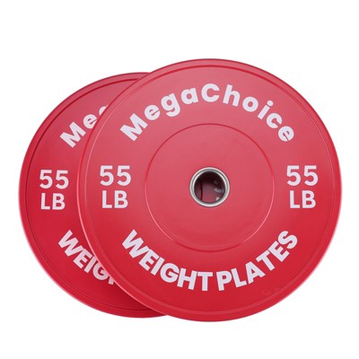 ODK Rubber Bumper Weight Plates 10,15,25 LBS Pairs,2 in Rubber Bumper Plates 100 LBS Sets for Home Gym Workout