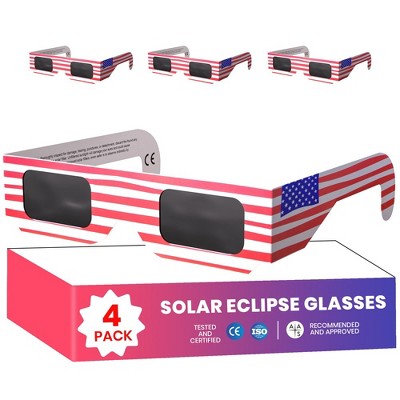 Solar Eclipse Glasses Approved 2024 (4 Pack) Ce And Iso Certified Solar ...