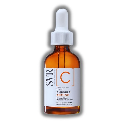 SVR Ampoule Anti-Ox Radiance Concentrate Unifying Anti-Wrinkle (1 oz) Vitamin C Brightening Face Serum| Boosts Glow & Targets Dullness