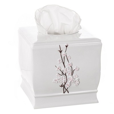 Creative Scents Vanda White Square Tissue Box