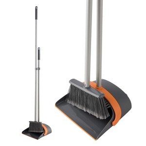 Racxily Efficient Home Cleaning Combo,Broom and Dustpan Set with 52 Inch Long Handle - Sturdy, Easy Assembly - Perfect for Floors, Kitchens - 1 of 4