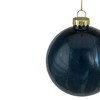 Northlight Shiny Glass Christmas Ball Ornament - 4" - Midnight Blue - 4 of 4