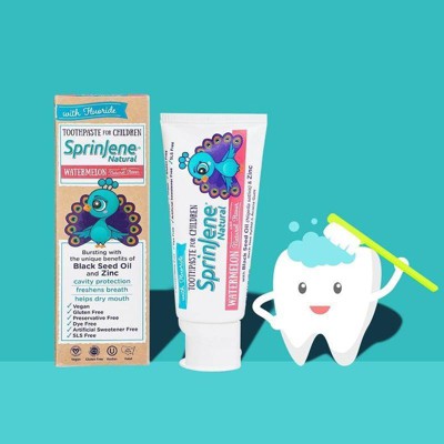SprinJene Kids Cavity Protection Tarter Control Toothpaste - Watermelon - 3.5oz/2ct