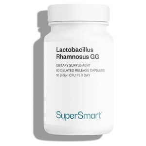 SuperSmart Lactobacillus Rhamnosus GG 10 Billion CFU per Day (LGG Probiotic with Inulin) | Non-GMO & Gluten Free - 60 Delayed Release Capsules - 1 of 1