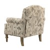 Set of 2 Yahweh Wooden Upholstered Armchair with Panel Arms and Camelback for Bedroom  | ARTFUL LIVING DESIGN - 4 of 4