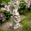 Northlight 17" Peaceful Angel on Pedestal Candle Holder Outdoor Statue - image 2 of 4