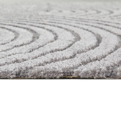 Caserio Gray High-Low Geometric Area Rug