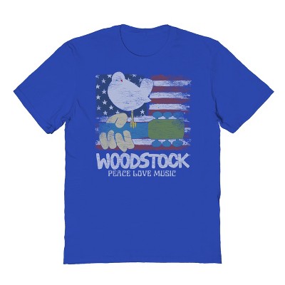 Woodstock Men's Woodstock Americana Youth Short Sleeve Graphic Cotton T-Shirt