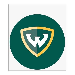Wayne State University Primary Logo Automotive Car Window Locker Circle Bumper Sticker - 1 of 4