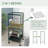 Large Bird Cage with Stand Parrot Aviary with Wheels and Multi Doors for Budgies Indoor Flight Cage with Tray - LAOTIES - 4 of 4