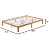 Queen Size Bed Frame, Wood Platform Bed Frame, Wood Slat Support No Box Spring Needed, Easy Assembly - 2 of 4