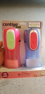 Contigo Kids Autoseal Trekker Water Bottle, 14 oz., 2-Pack, Sprinkles & Wink