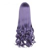 Unique Bargains Women's Halloween Curly Wigs 31" Purple with Wig Cap - 4 of 4