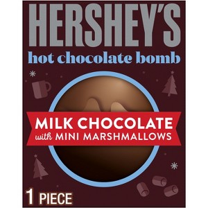 HERSHEY'S Milk Chocolate Mini Marshmallows Hot Chocolate Bomb Christmas Candy Gift Box - 1.25oz - 1 of 4