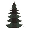 Transpac Set of 4 Multicolored MDF Plaid Trees Decorative Objects for Holiday Tabletop Indoor Use Christmas Gifts - 2 of 4